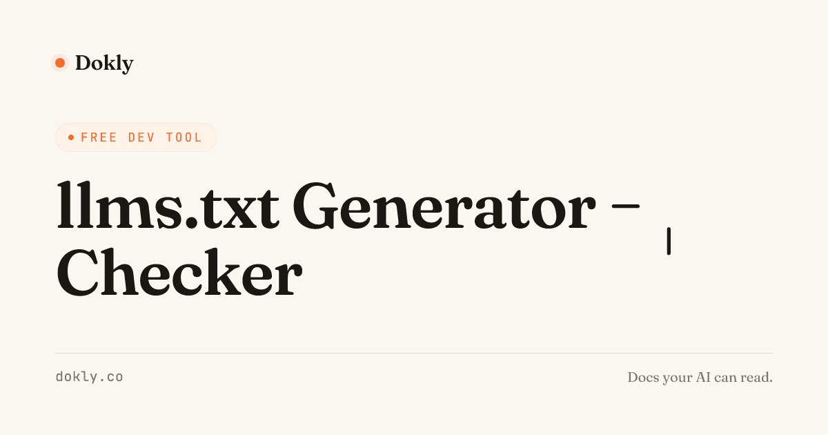 The dynamically generated Open Graph image for the llms.txt generator, same template, different title.