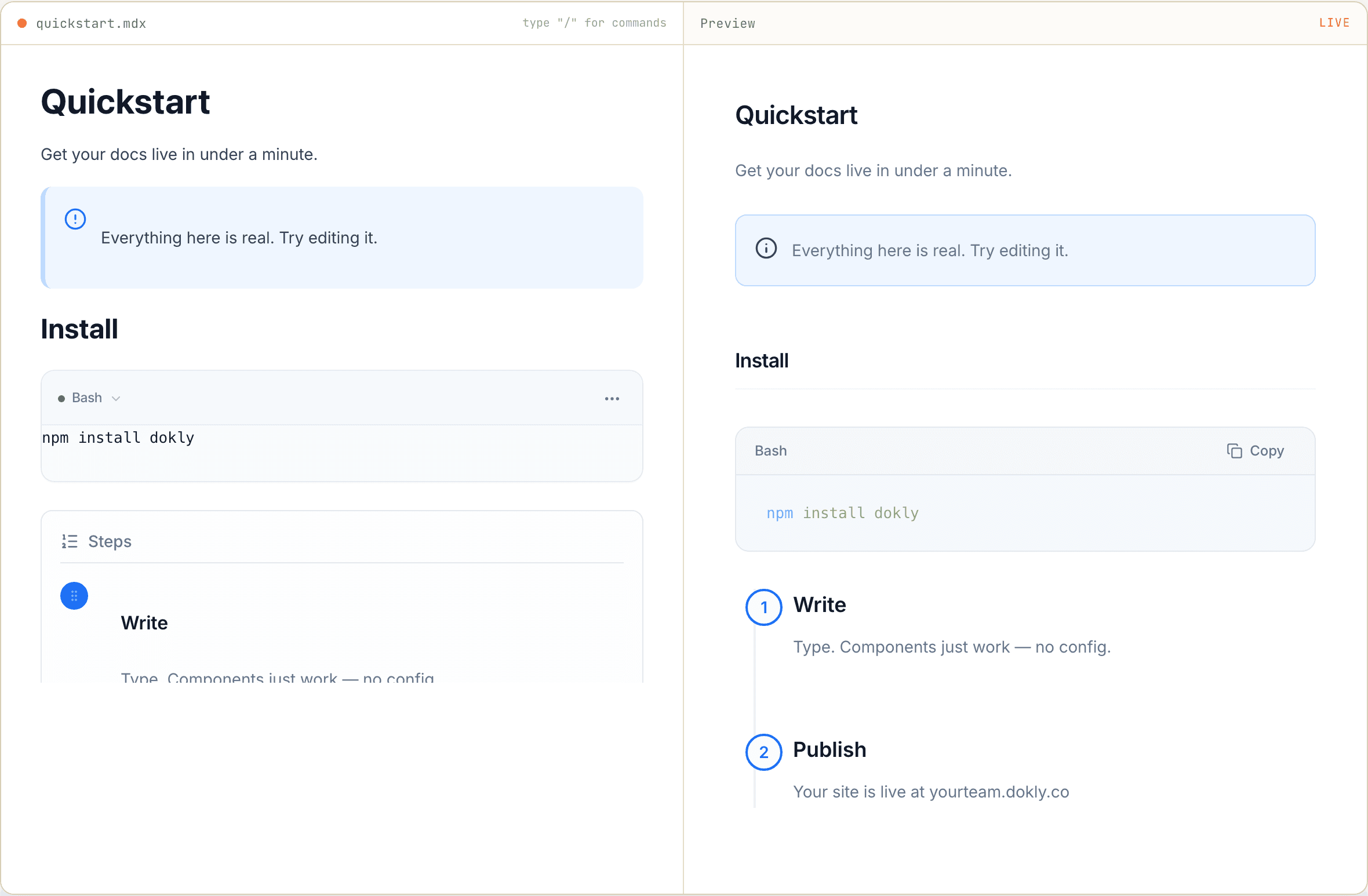 We Put the Real Editor on Our Landing Page