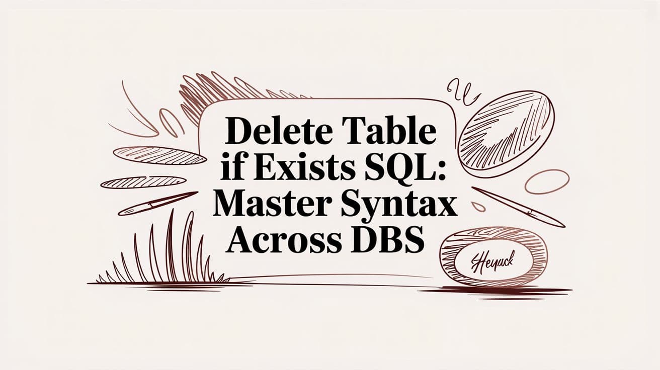 Delete Table if EXISTS SQL: Master Syntax Across DBs