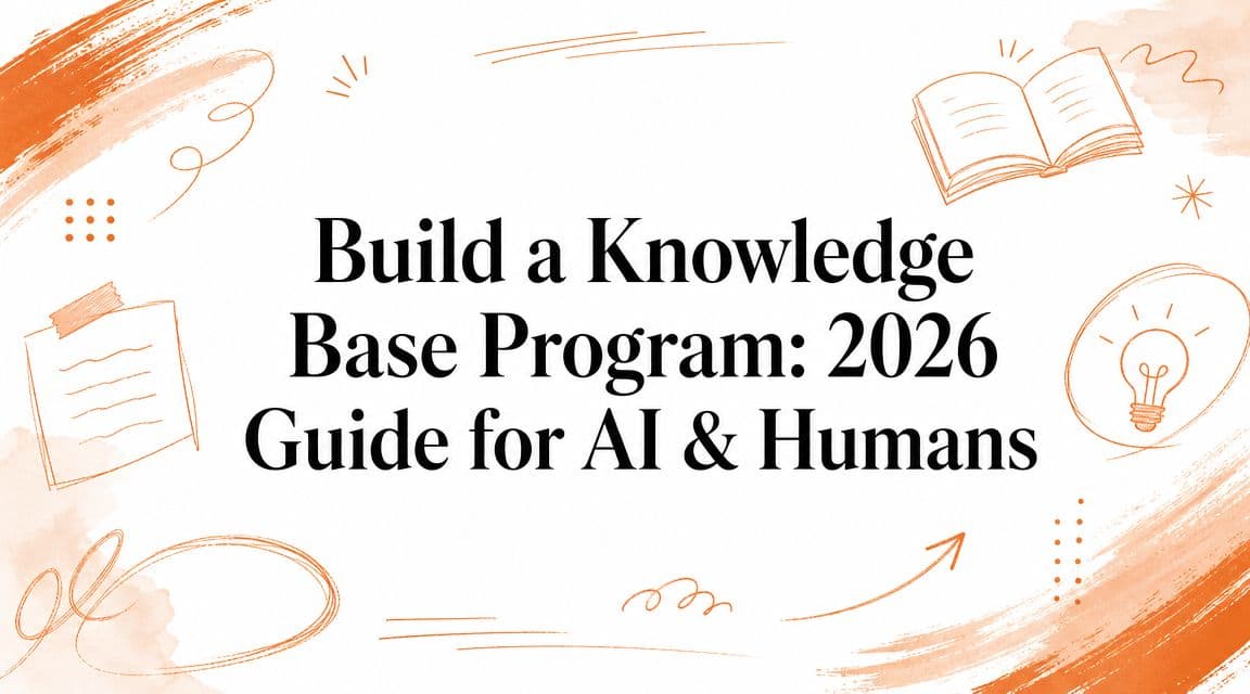 Build a Knowledge Base Program: 2026 Guide for AI & Humans