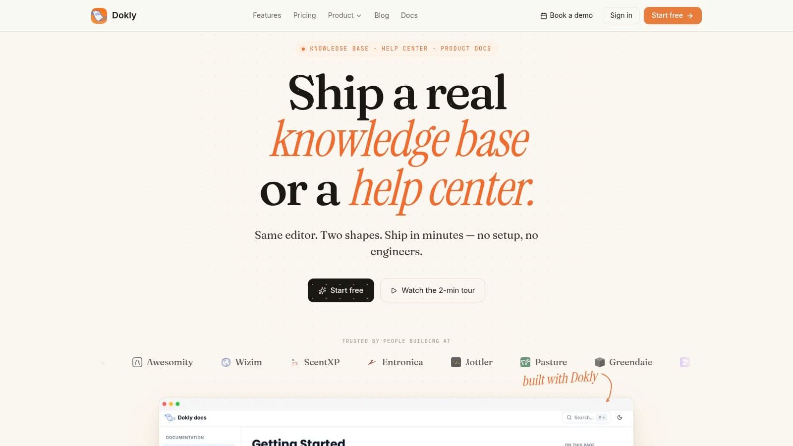Screenshot from https://dokly.co