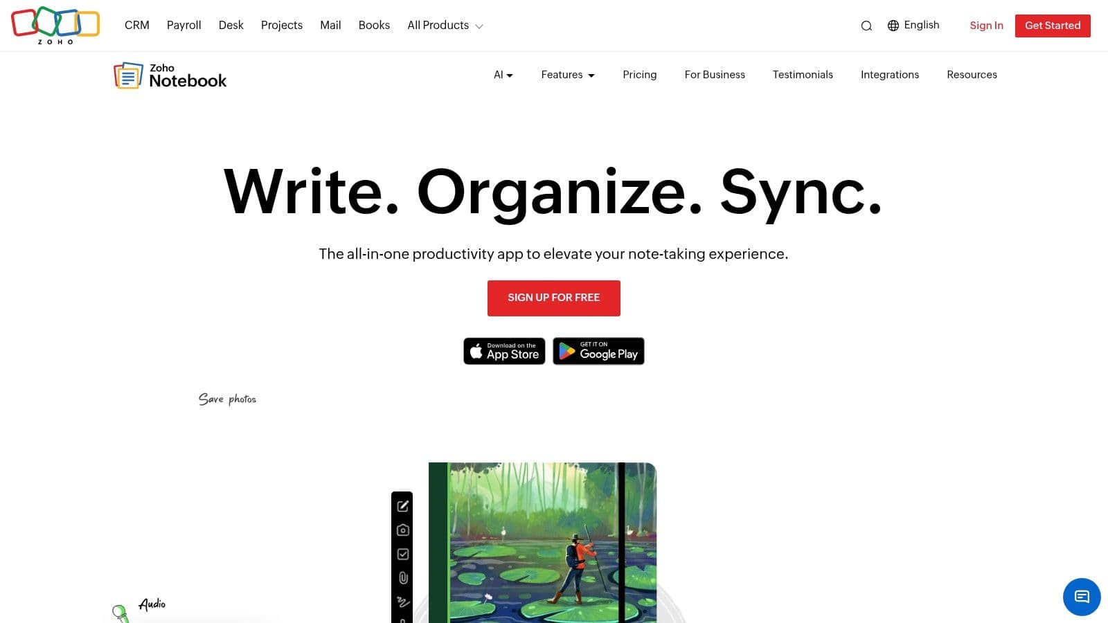 Zoho Notebook