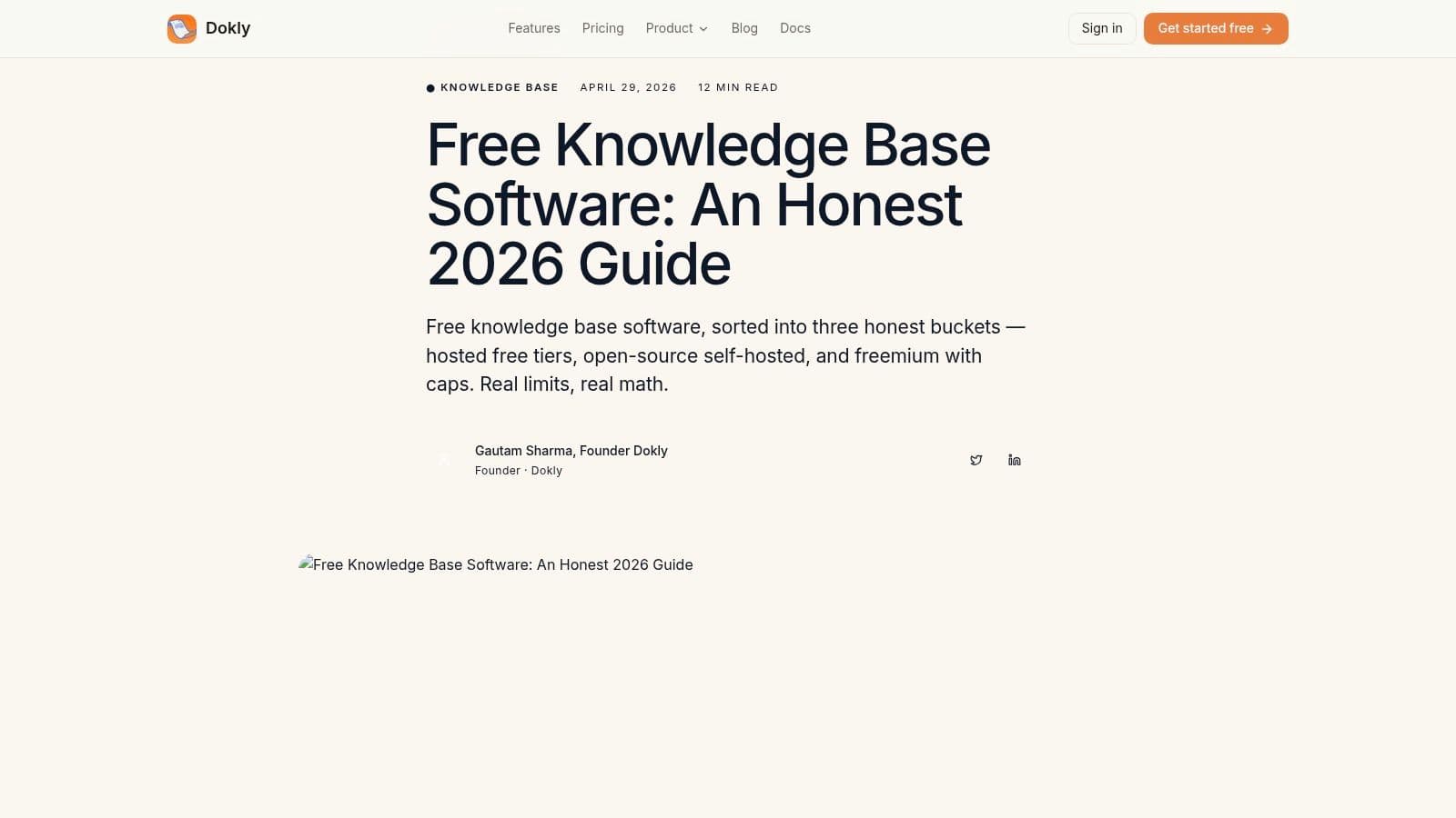 Screenshot from https://www.dokly.co/blog/free-knowledge-base-software