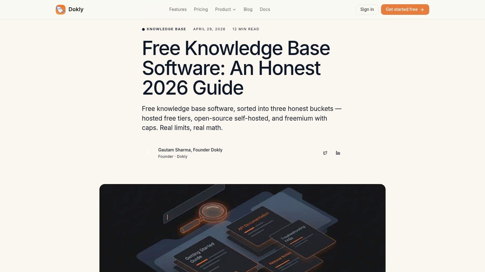 Screenshot from https://www.dokly.co/blog/free-knowledge-base-software#section-that-has-a-screenshot