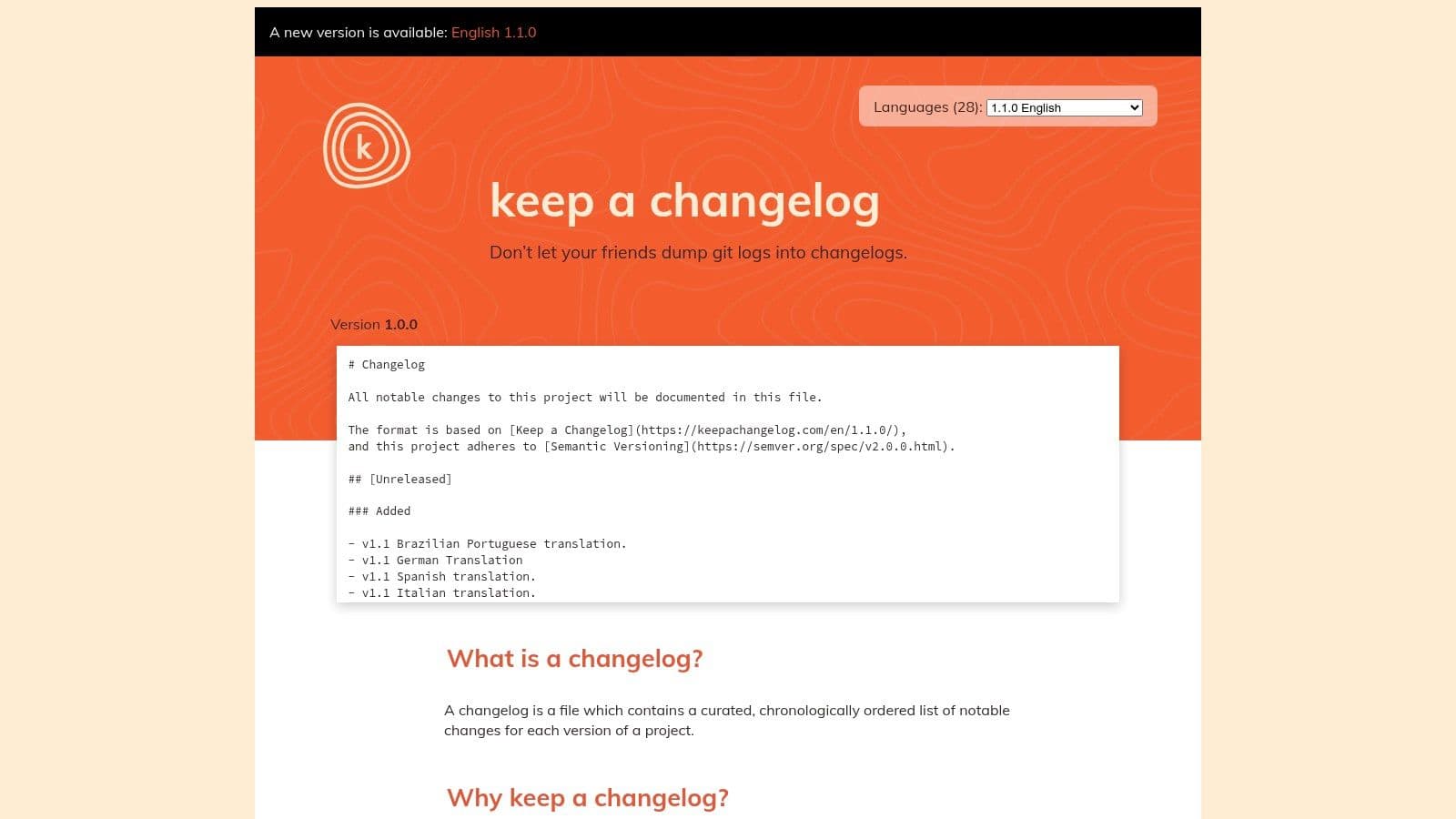 Keep a Changelog