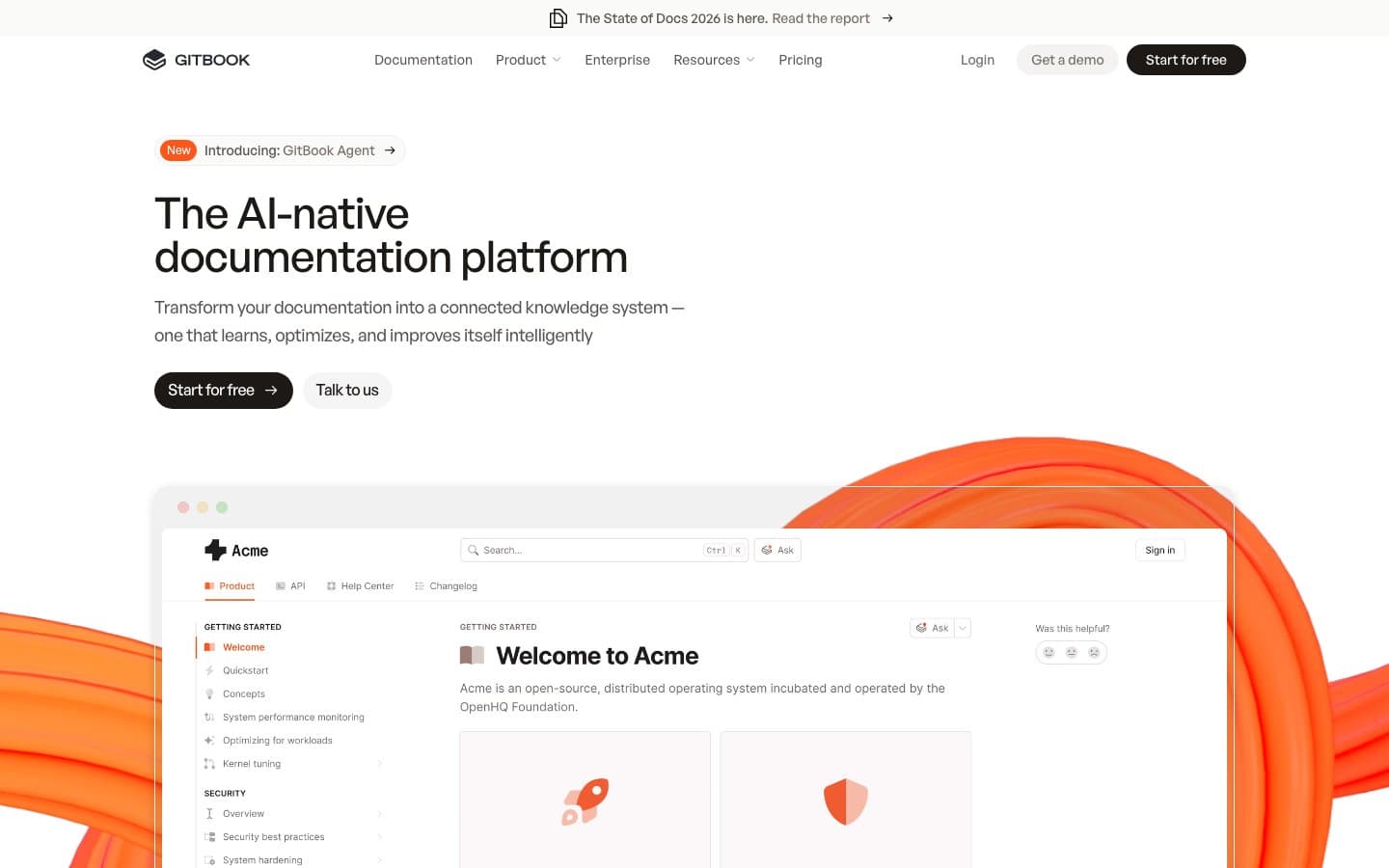 GitBook Dashboard Screenshot
